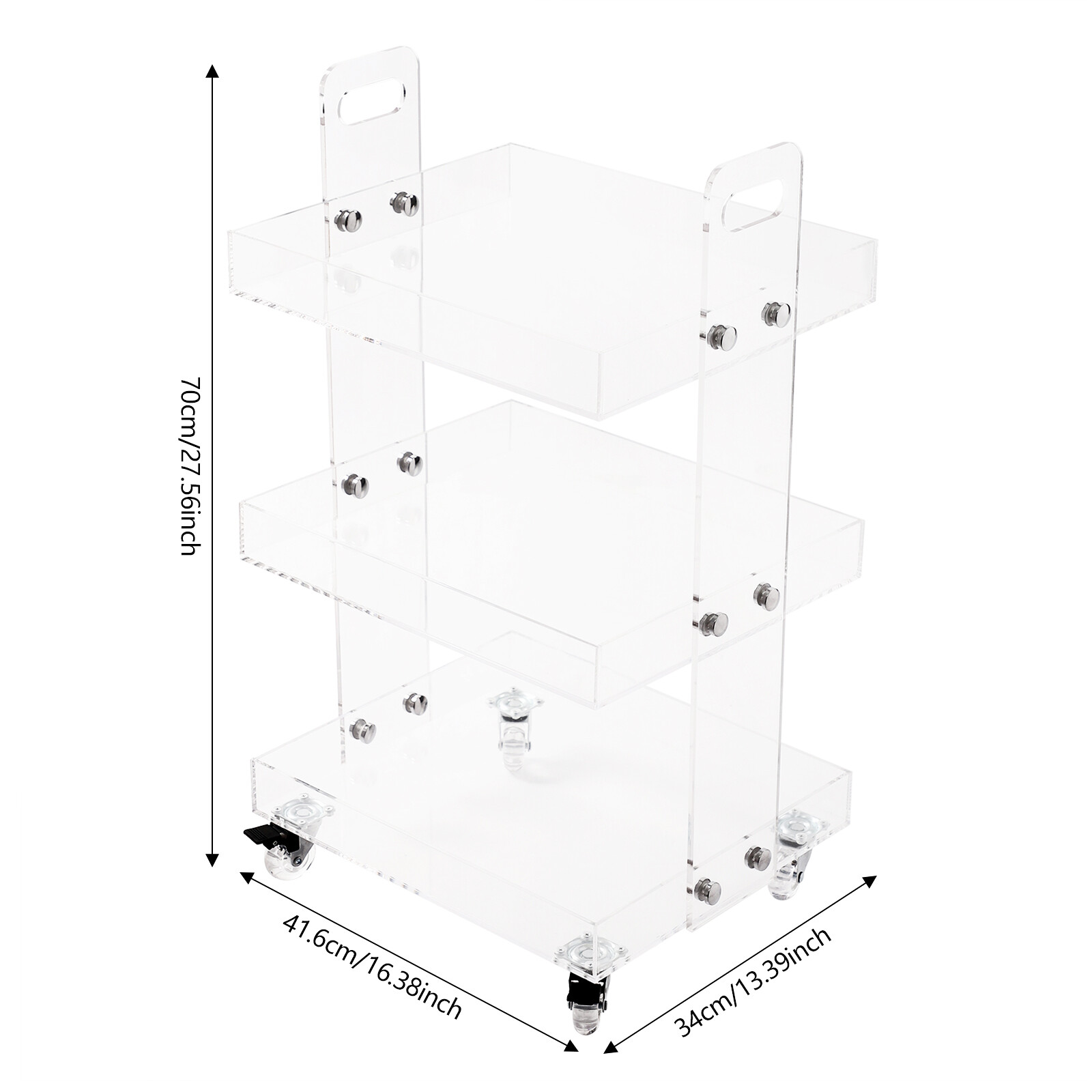 3-Tier Clear Acrylic Storage C – Home Decor On Wheels Bewertung und Preis