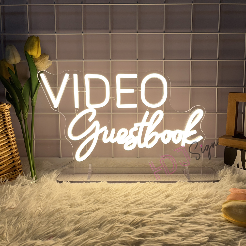 VIDEO Guestbook Audio Neon Sig – Home Decor Nearby Bewertung und Preis