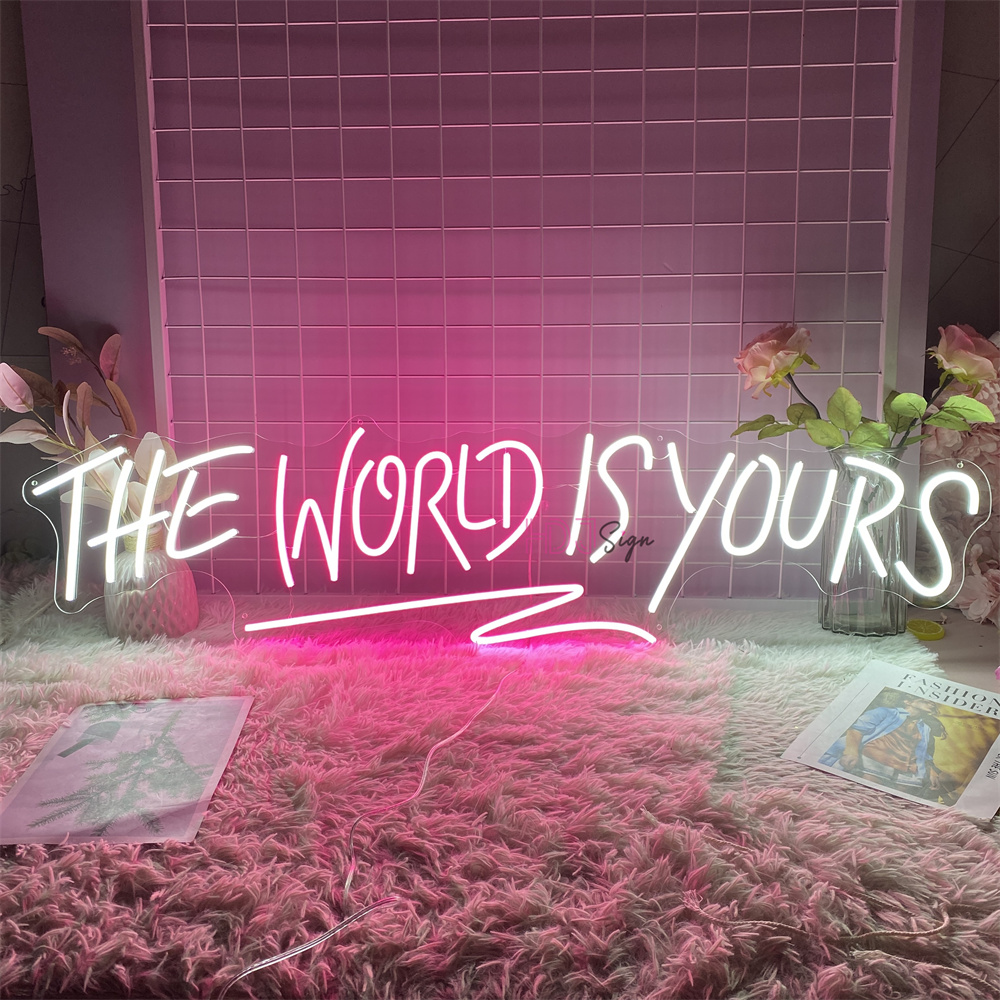 Neon Led Sign the world is you – Home Decor Nearby Bewertung und Preis
