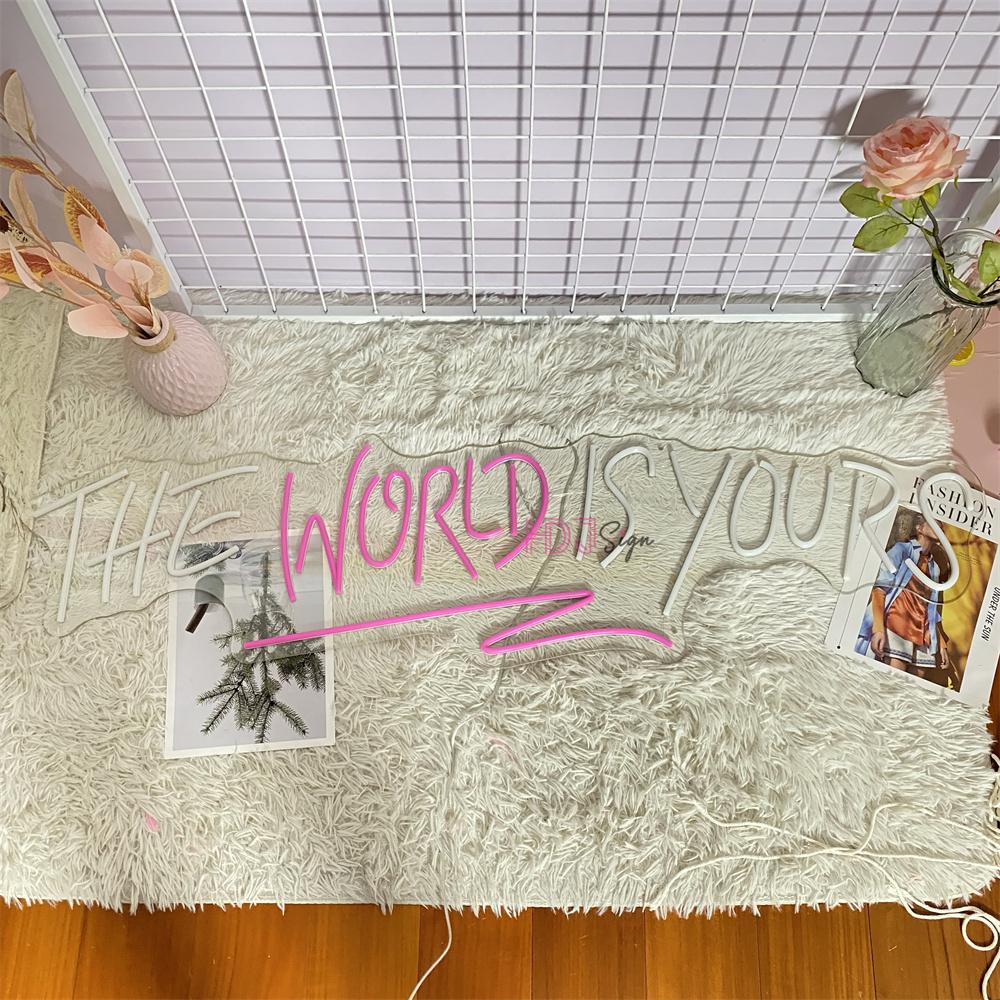 Neon Led Sign the world is you – Home Decor Nearby Bewertung und Preis