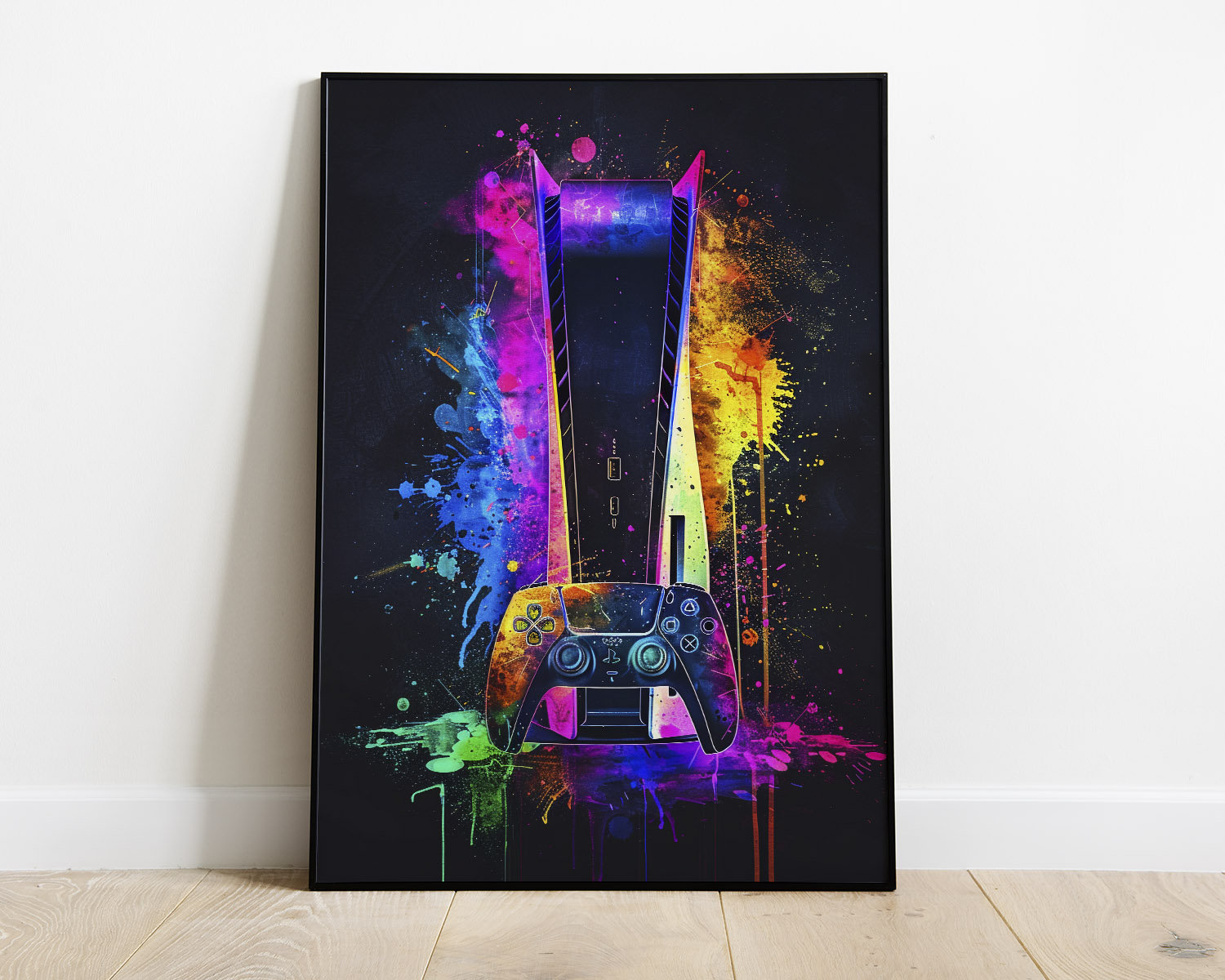 Watercolor Neon Video Game Pos – Home Decor Xbox Games Bewertung und Preis
